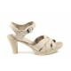 Sandale femei - piele - bej - SM112647