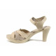 Sandale femei - piele - bej - SM112646