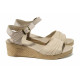 Sandale femei - piele - bej - SM112649