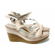 Sandale femei - piele - bej - SM112691