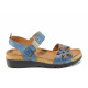 Sandale femei - piele - albastru - SM112843