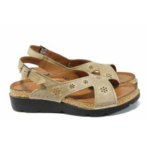 Sandale femei - piele - bej - SM112851