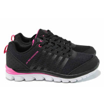 Adidași femei - textile eco-piele - negri - SM112049