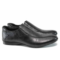 Pantofi pentru bărbați casual - piele - negri - SM112062