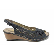 Sandale femei - piele - bleumarin - SM112350