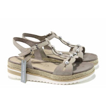 Sandale femei - piele - bej - SM112396