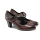 Pantofi cu tocuri mediu - piele - bordeaux - SM112943