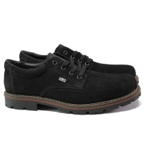 Pantofi pentru bărbați - nubuc naturale - negri - SM113093