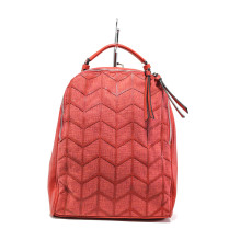 Rucsac - textile eco-piele - roșu - SM113620