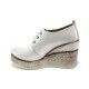 Pantofi cu platformă- piele - argint - SM113527