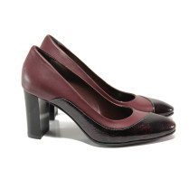 Pantofi cu tocuri inalte - piele - bordeaux - SM113569