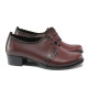 Pantofi cu tocuri mediu - piele - bordeaux - SM113659