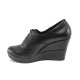 Pantofi cu platformă- piele - negri - SM113641