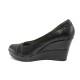 Platforma de pantofi - piele - negri - SM113650