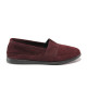 Pantofi cu talpă joasă femei - nubuc naturale - bordeaux - SM113778