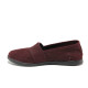 Pantofi cu talpă joasă femei - nubuc naturale - bordeaux - SM113778