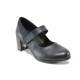 Pantofi cu tocuri mediu - piele - bleumarin - SM113821