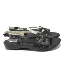 Sandale femei - piele - negri - SM113897