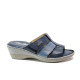 Papuci de dama - piele - bleumarin - SM114023