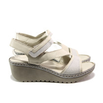 Sandale femei - piele - bej - SM114024