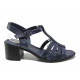 Sandale femei - piele - bleumarin - SM114085