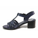 Sandale femei - piele - bleumarin - SM114085