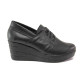 Pantofi cu platformă- piele - negri - SM114485