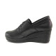 Pantofi cu platformă- piele - negri - SM114485