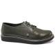 Pantofi cu talpă joasă femei - piele - verde - SM114518