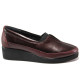 Pantofi cu platformă- piele - bordeaux - SM114516