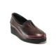 Pantofi cu platformă- piele - bordeaux - SM114516