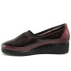 Pantofi cu platformă- piele - bordeaux - SM114516