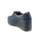 Pantofi cu platformă- piele - bleumarin - SM114566