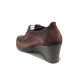 Pantofi cu platformă- nubuc naturale - bordeaux - SM114562