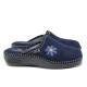 Papuci de dama - material textil de calitate înaltă - bleumarin - SM114734
