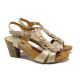 Sandale femei - piele - bej - SM113835