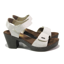 Sandale femei - piele - alb - SM113859