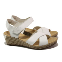 Sandale femei - piele - alb - SM113861