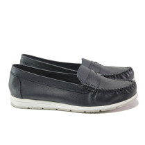 Mocasini - piele - bleumarin - SM113823