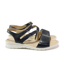 Sandale femei - piele - bleumarin - SM114009