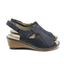 Sandale femei - piele - bleumarin - SM114026