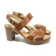 Sandale femei - piele - maro - SM114194