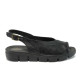 Sandale femei - piele naturală - negru - SM116091