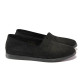 Încălțăminte femei cu talpă plată - nubuck natural - negru - SM116076