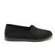 Încălțăminte femei cu talpă plată - nubuck natural - negru - SM116076