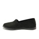 Încălțăminte femei cu talpă plată - nubuck natural - negru - SM116076