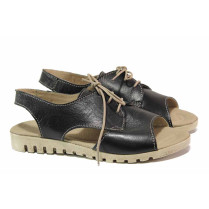 Sandale femei - piele naturală - negru - SM115905