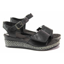 Sandale femei - piele naturală - negru - SM115875