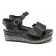 Sandale femei - piele naturală - negru - SM115875