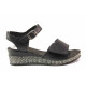 Sandale femei - piele naturală - negru - SM115875